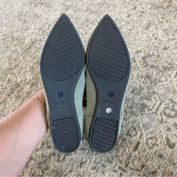 Rothy's Rare Python The Point Retired Flats Back White W7 Size 7 - Picture 5 of 6